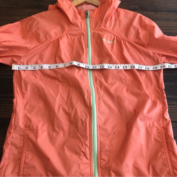 Columbia Muted Orange Hooded Zip Up Lightweight Spring Jacket Youth XL 18/20 - Picture 6 of 12